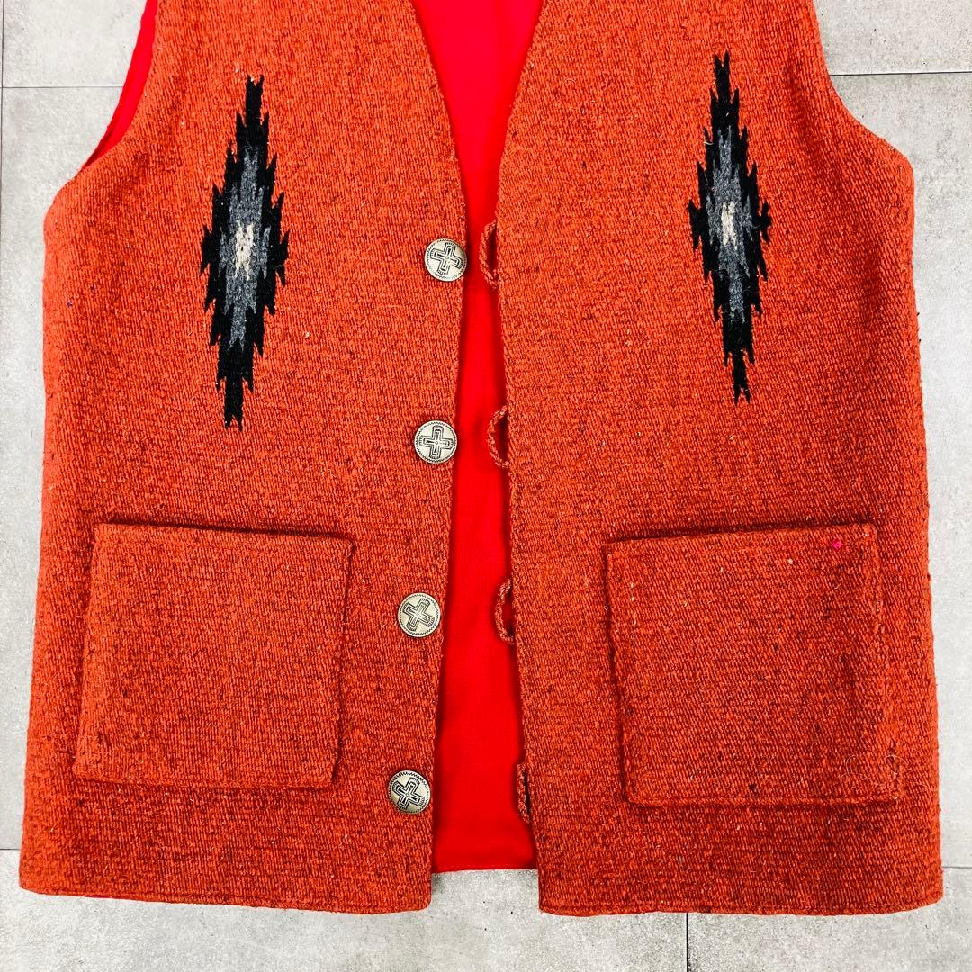 J*s様 【極美品】MOLINA メキシコ製　チマヨベスト　ネイティブ柄　ウール