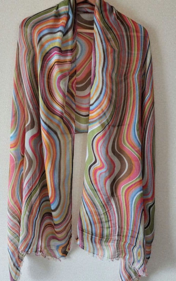Paul Smith ポールスミス　大判柔らか薄手ストール　マルチカラー　美品