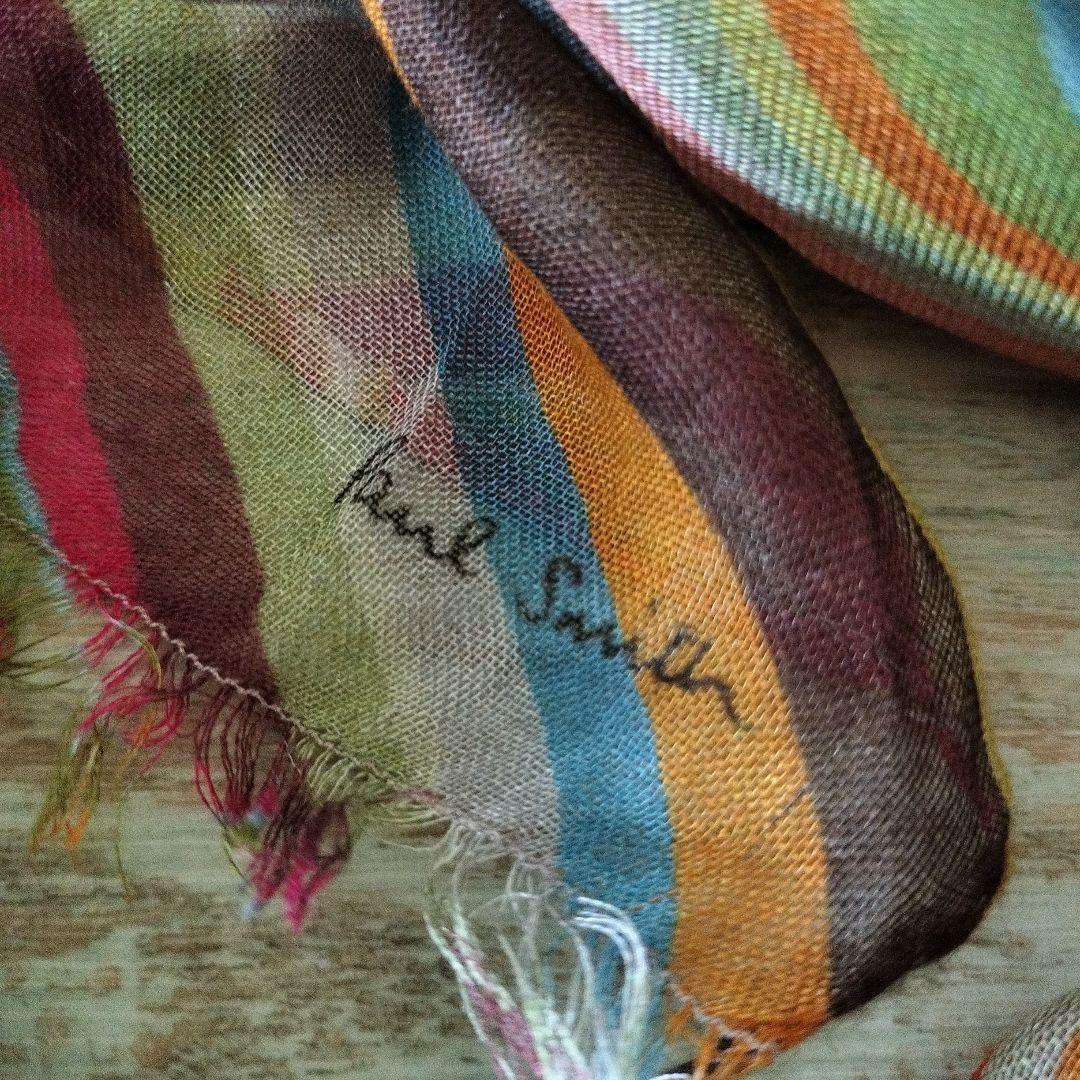 Paul Smith ポールスミス　大判柔らか薄手ストール　マルチカラー　美品