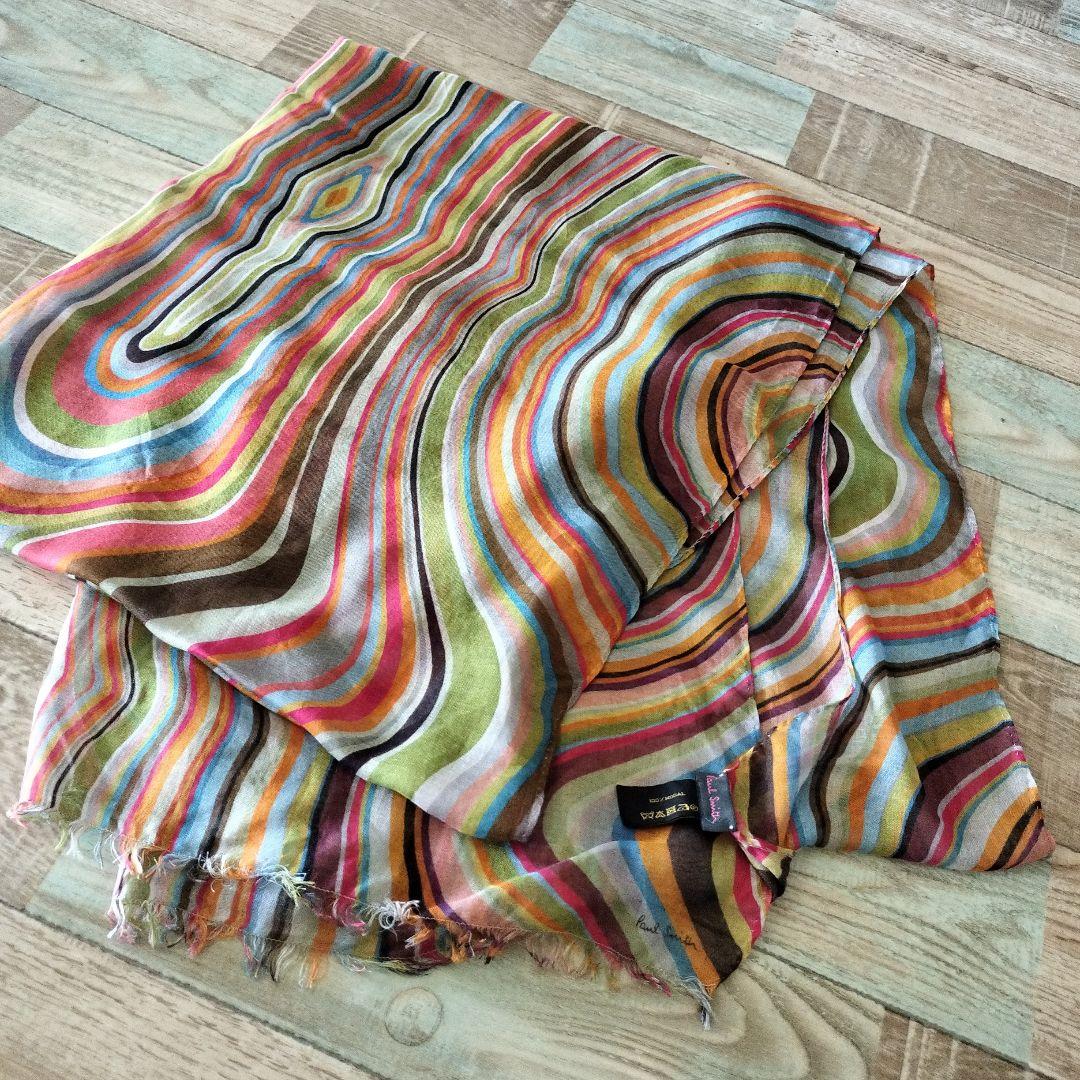 Paul Smith ポールスミス　大判柔らか薄手ストール　マルチカラー　美品