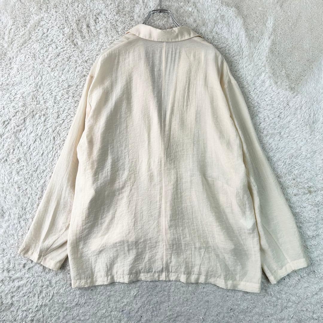 CLANE SHEER TAILORED SHIRT シルク混 M アイボリー