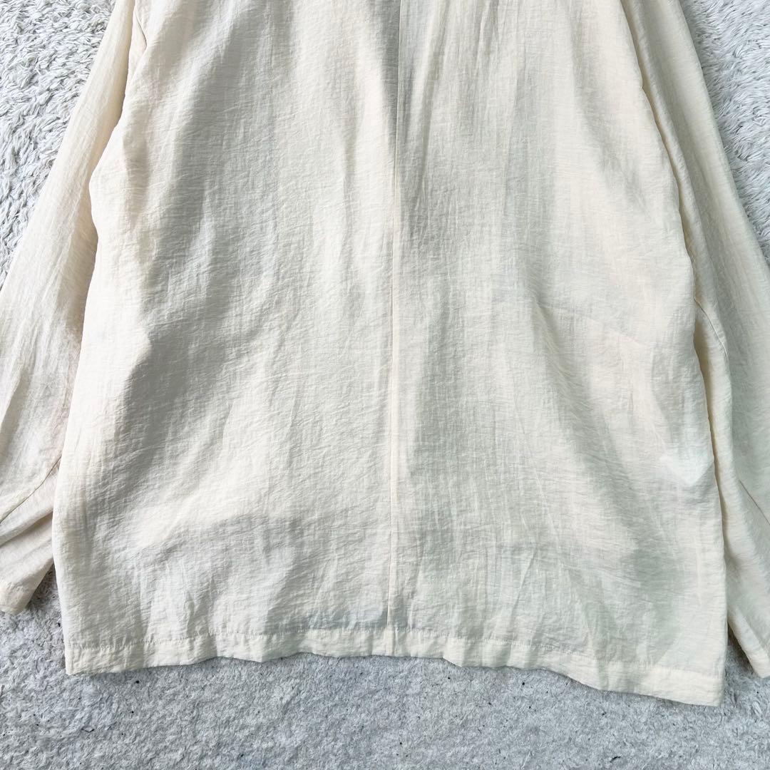 CLANE SHEER TAILORED SHIRT シルク混 M アイボリー