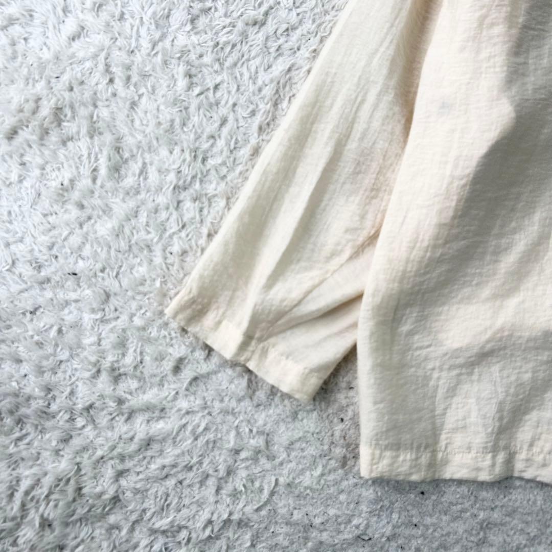 CLANE SHEER TAILORED SHIRT シルク混 M アイボリー