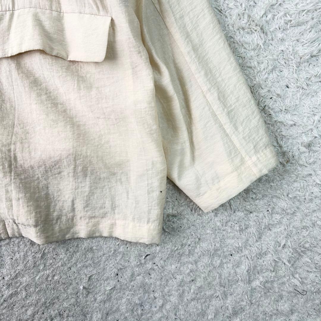 CLANE SHEER TAILORED SHIRT シルク混 M アイボリー