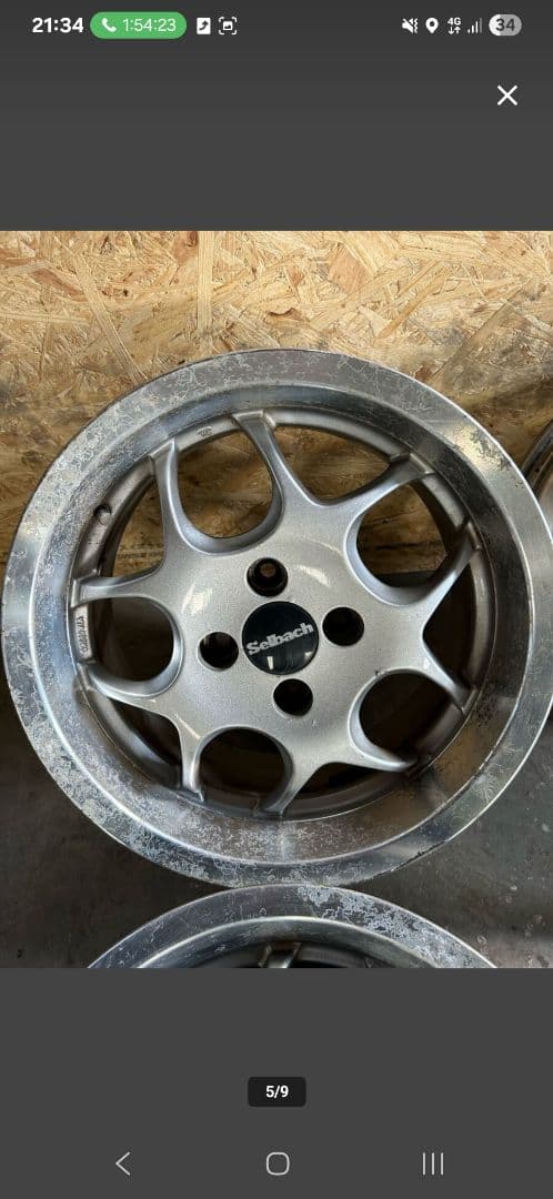 セルバッハ　深リム　15インチ　7J　+37 PCD100　4穴