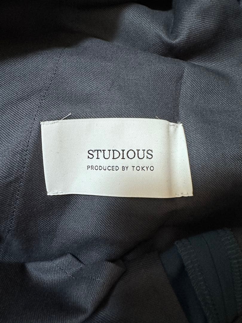 STUDIOUS 青スーツ セットアップ カジュアル無地