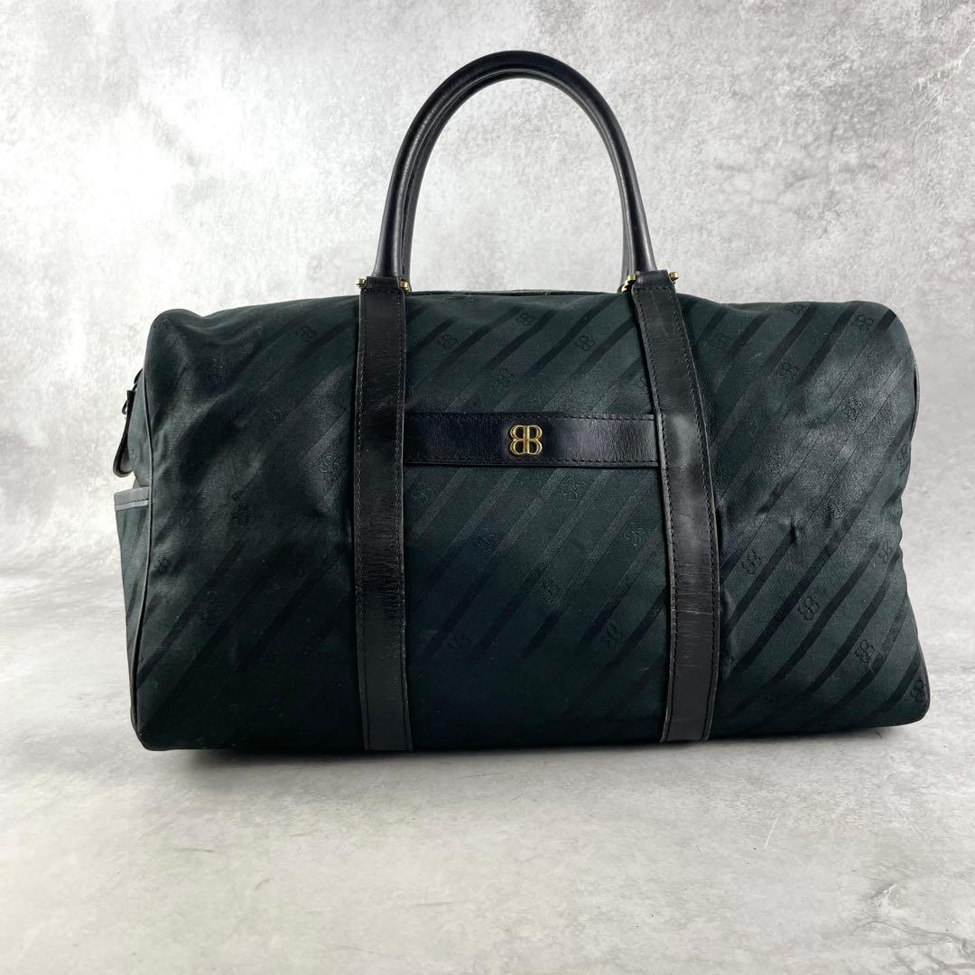 入手困難✨ バレンシアガ ミニボストンバッグ BBロゴ金具 キャンバス ブラック