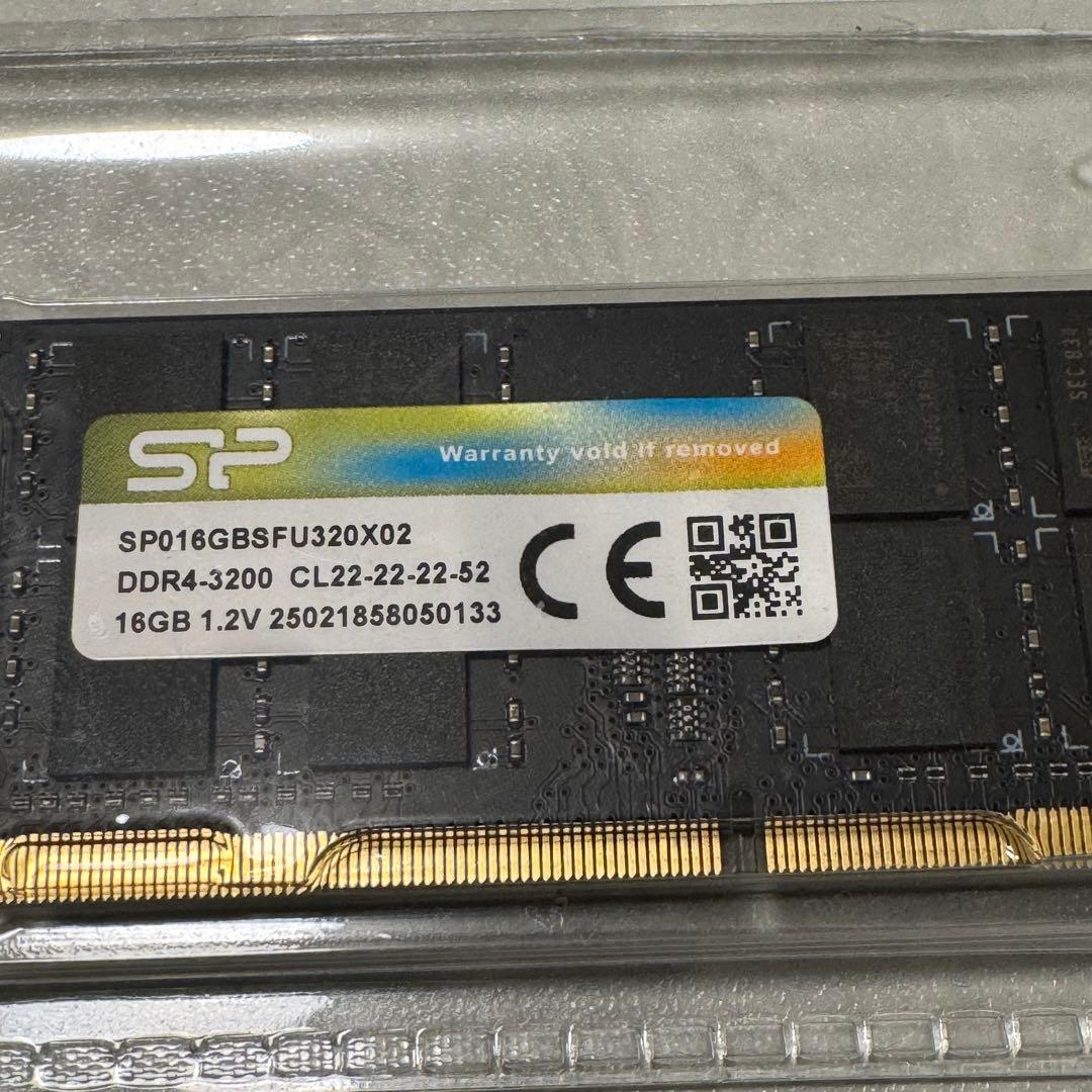 SP 16GB DDR4-3200 メモリ 2枚セット シリコンパワー