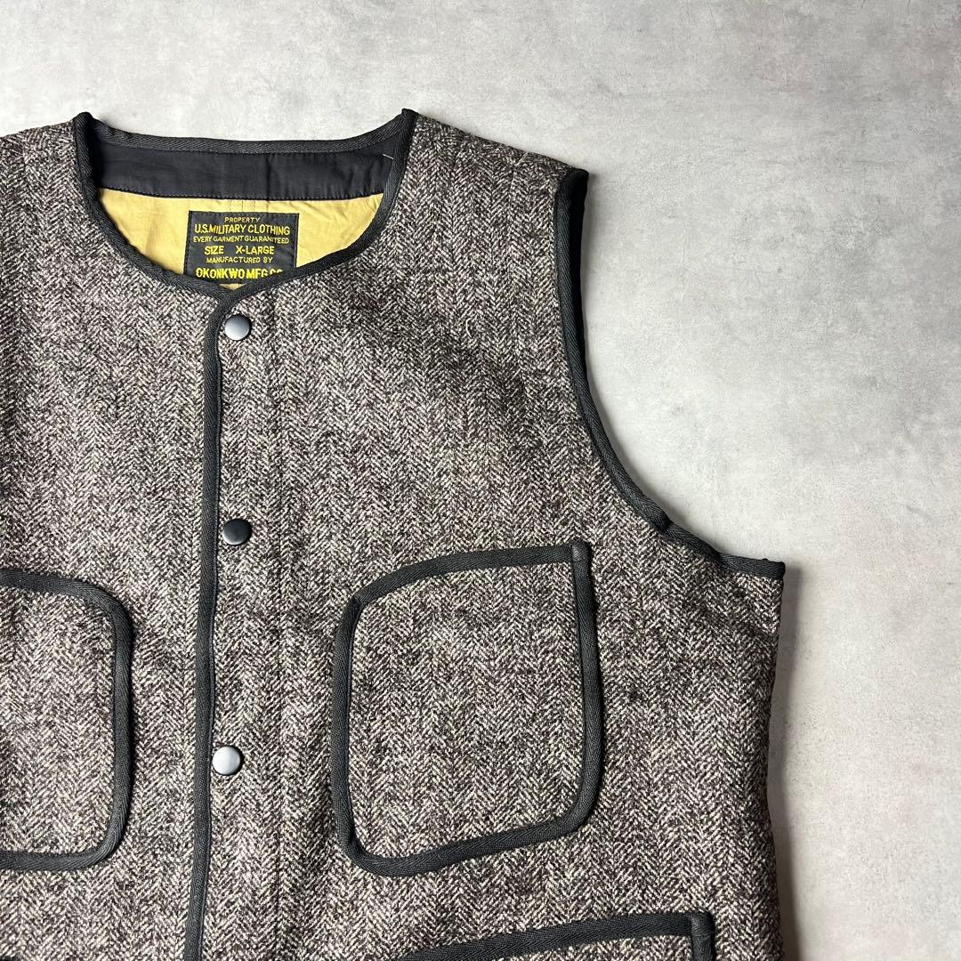 ✅新品　ベスト　ジレ　ブラウンズビーチ 似　ウール　復刻　ブラウン　アメカジ　L