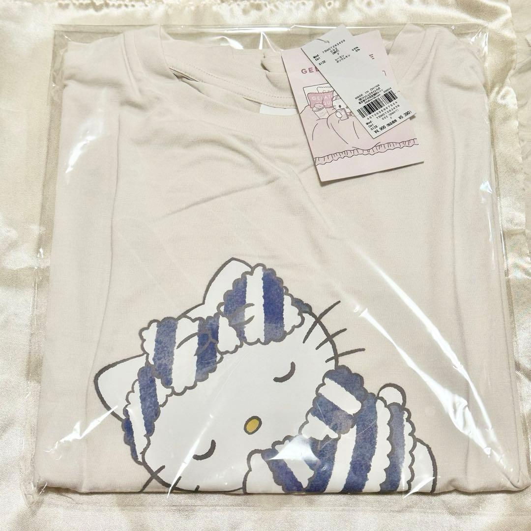 新品タグ付き サンリオハウス ワンポイントTシャツ ホワイト キティ ジェラピケ