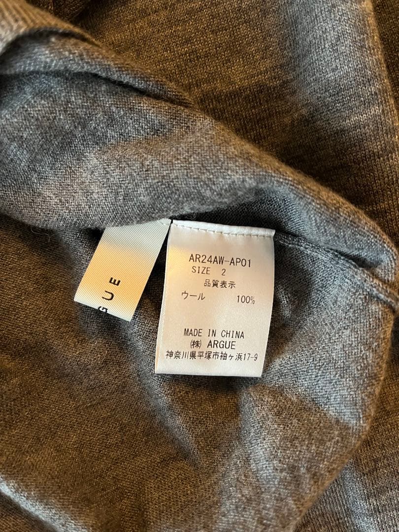 ARGUE 90‘s WOOL CARDIGAN（GRAY） サイズ2