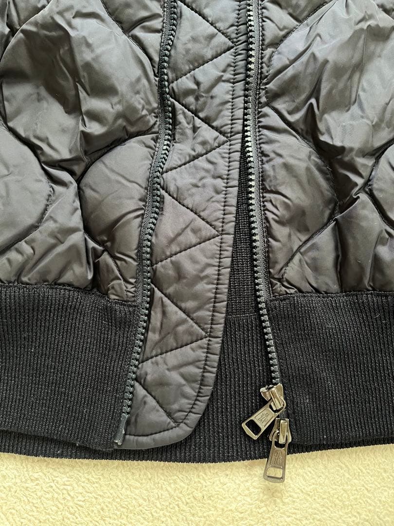 MONCLER ネイビー キルティング&ニット ジャンパー　L