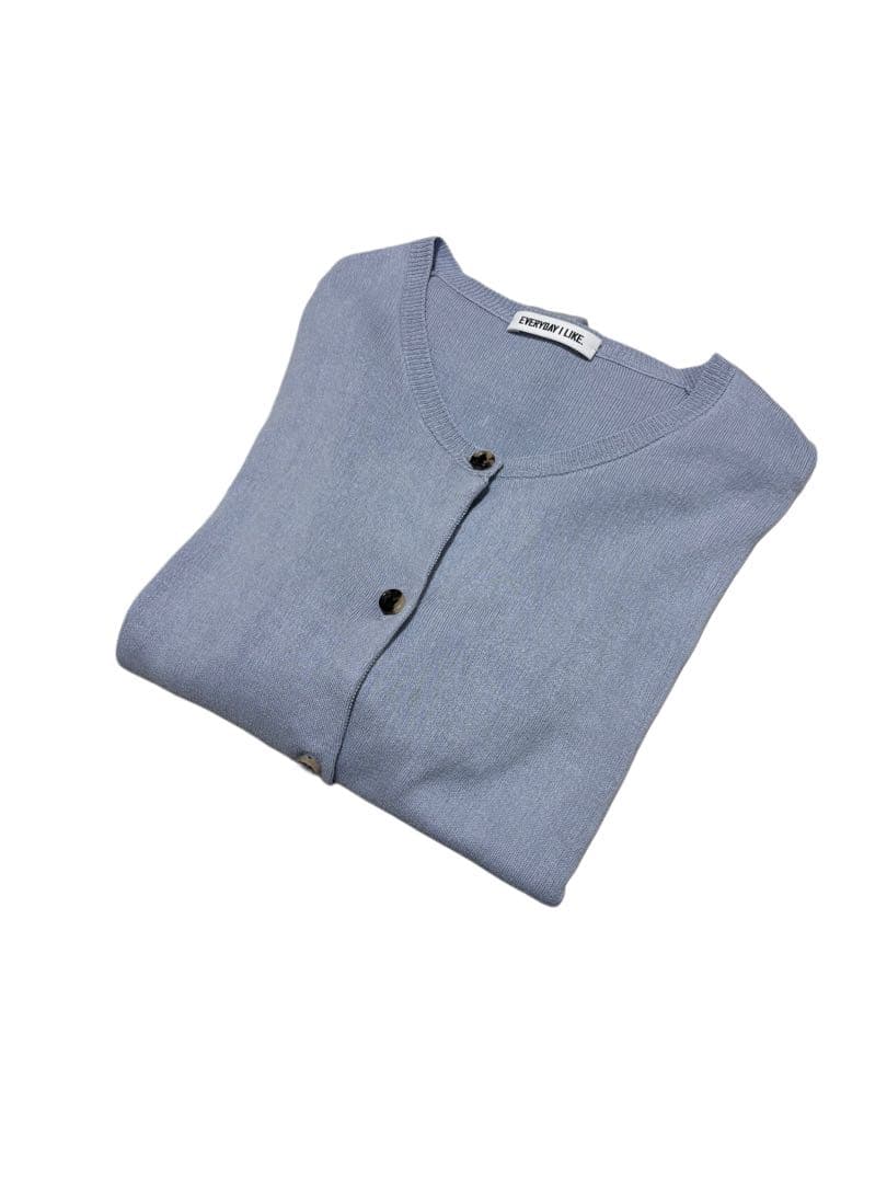 【美品】Deuxieme Classe シルク100% クルーネックカーディガン