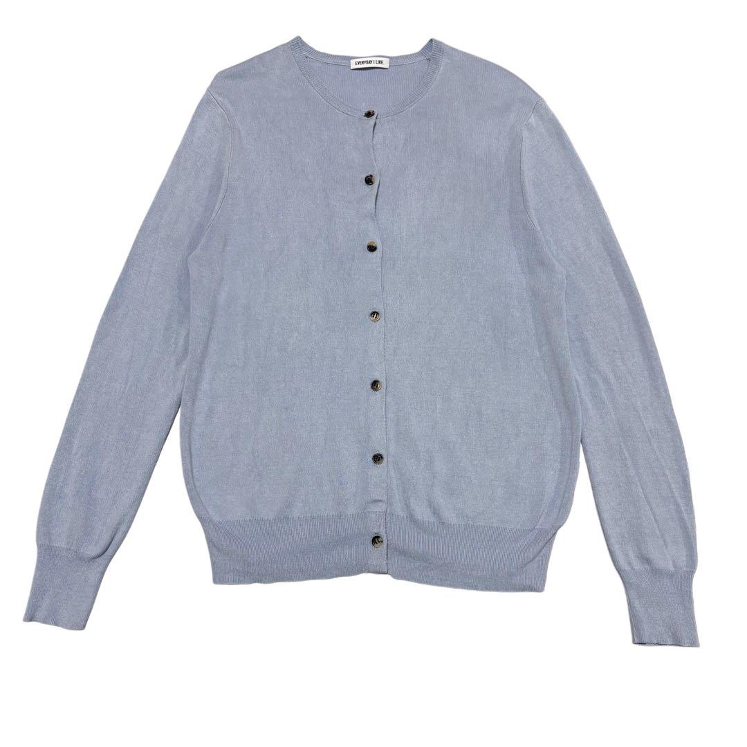 【美品】Deuxieme Classe シルク100% クルーネックカーディガン