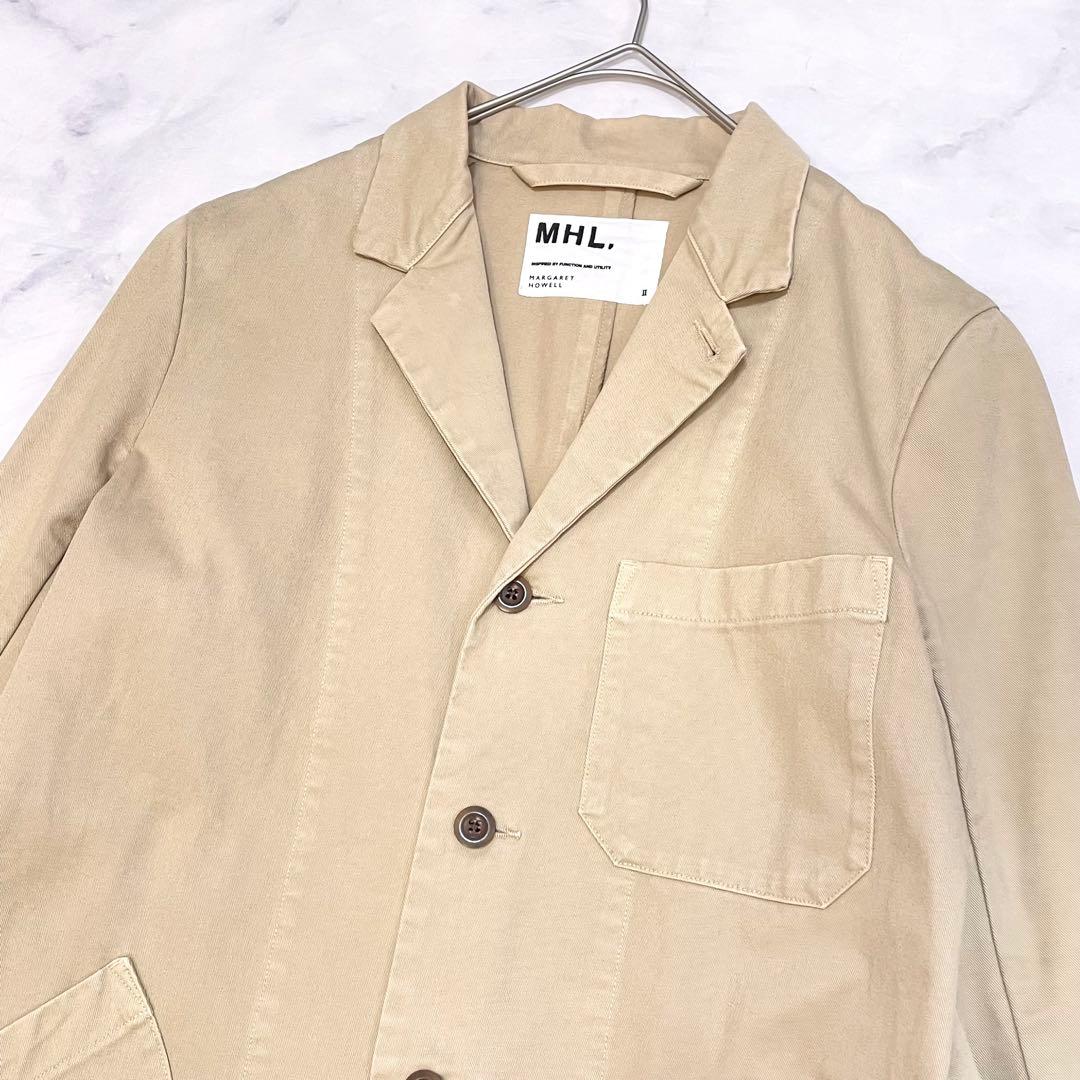 MHL. ステンカラーコート アウター コットン100% ベージュ サイズⅡ