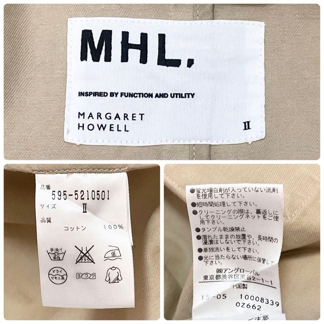 MHL. ステンカラーコート アウター コットン100% ベージュ サイズⅡ