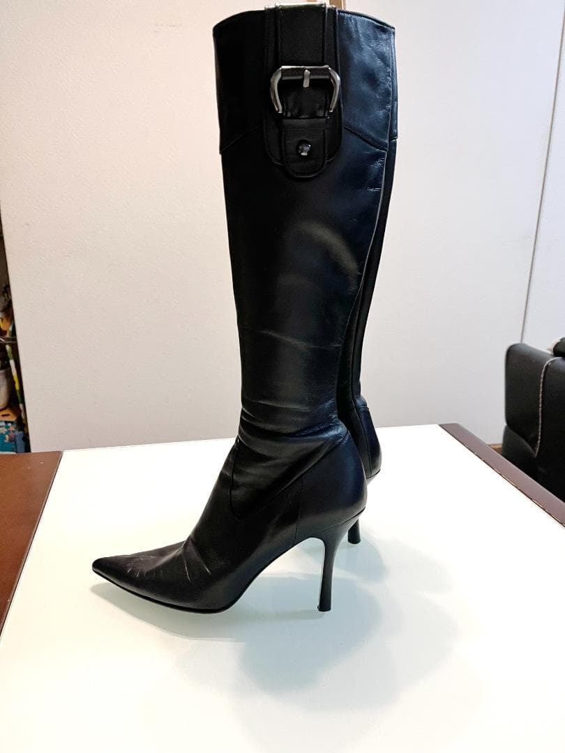 ☆中古☆ DIANA - 本革 ロング ブーツ - ブラック - 24cm
