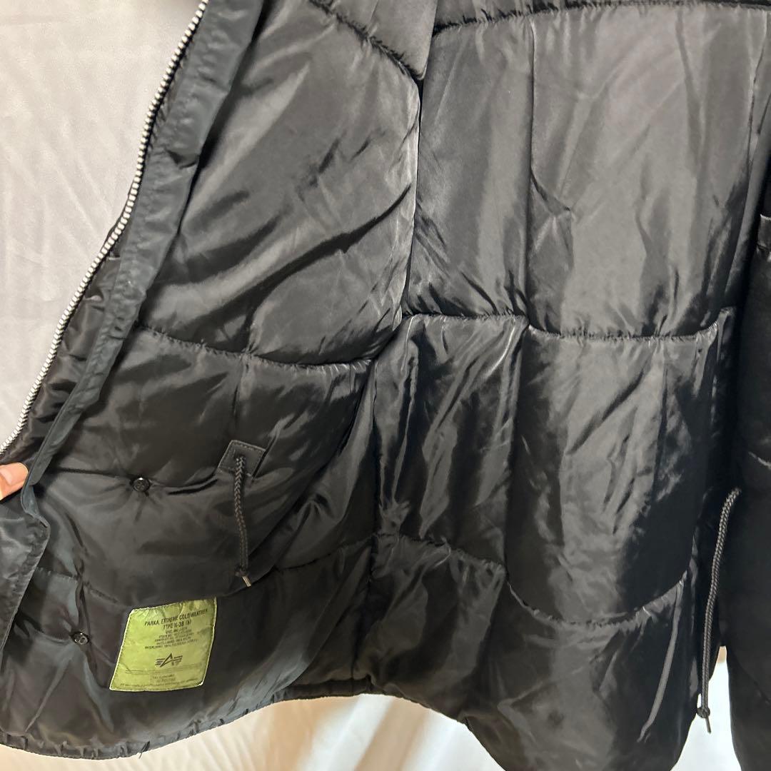 Alpha industries N-3B モッズコート ブラック メンズ L