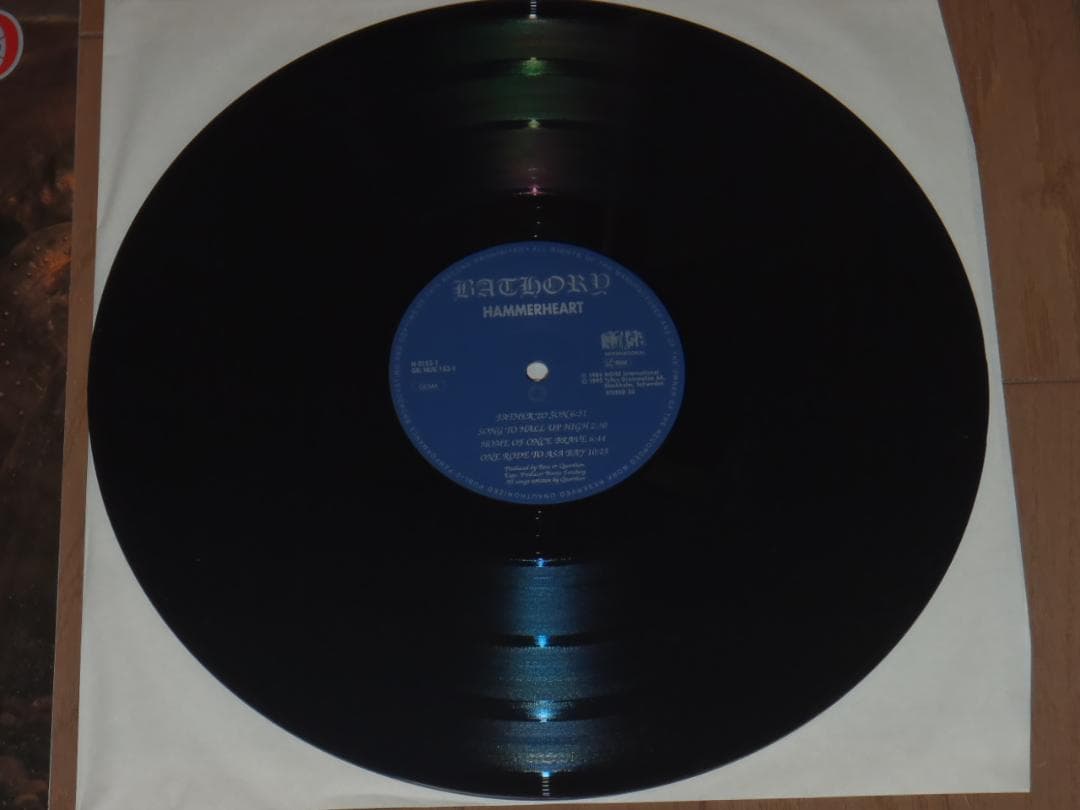 BATHORY　HAMMERHEART　輸入盤レコード　LP　バイキングメタル