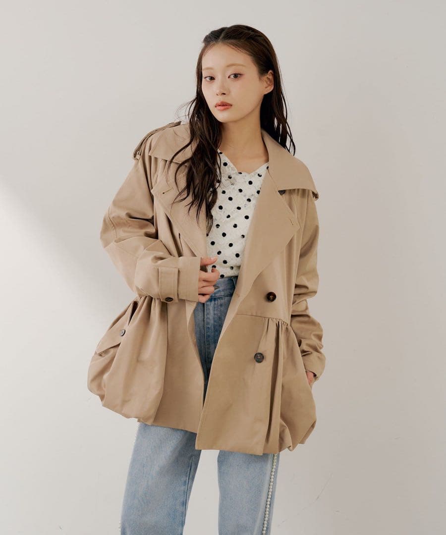 【SALON by Chico】バルーンミディトレンチコート　新品