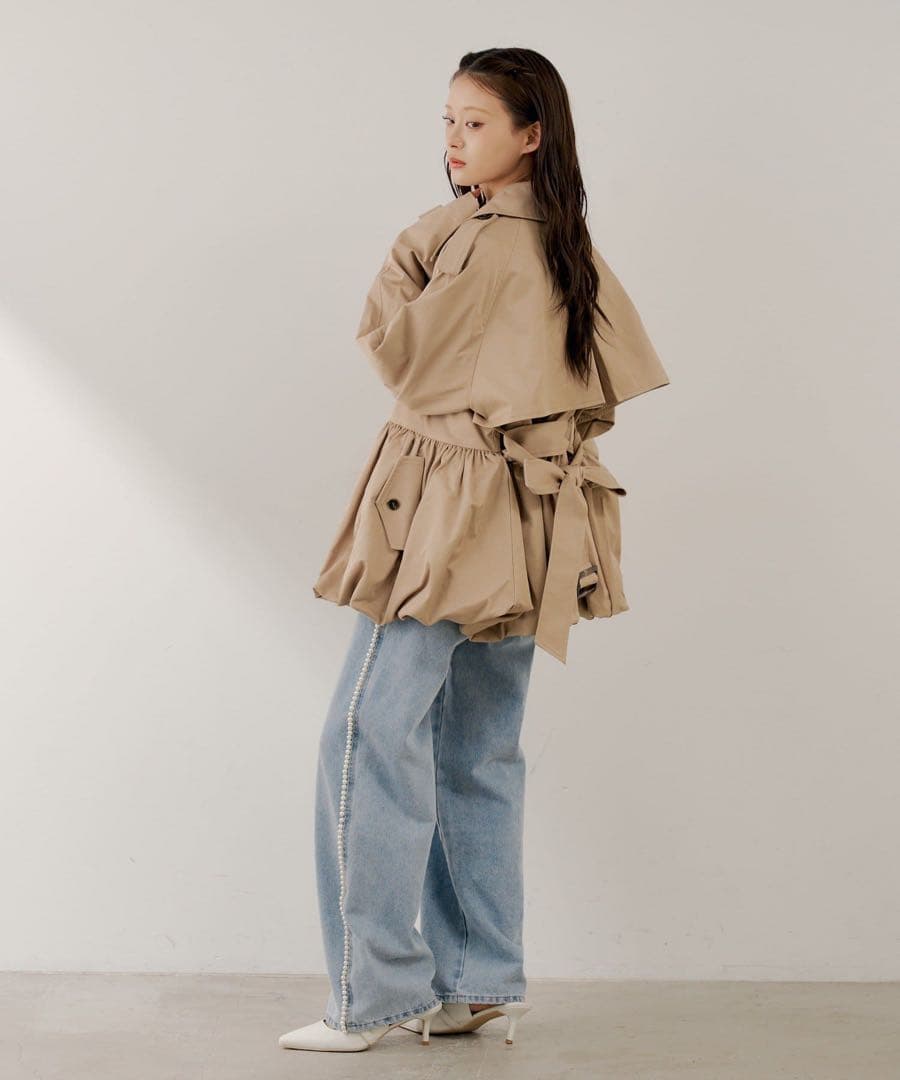 【SALON by Chico】バルーンミディトレンチコート　新品