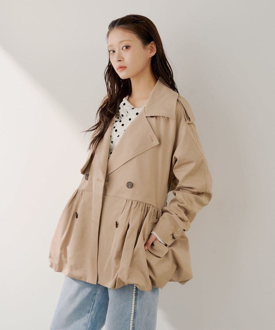 【SALON by Chico】バルーンミディトレンチコート　新品