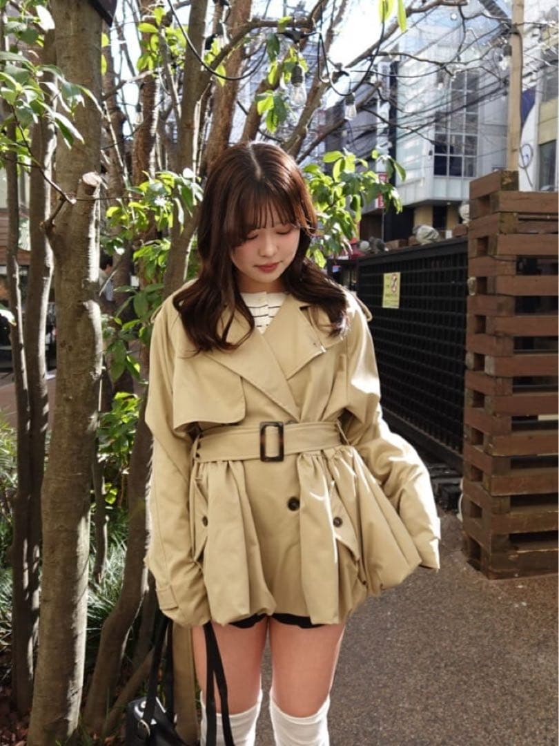【SALON by Chico】バルーンミディトレンチコート　新品