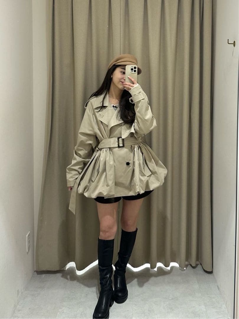 【SALON by Chico】バルーンミディトレンチコート　新品