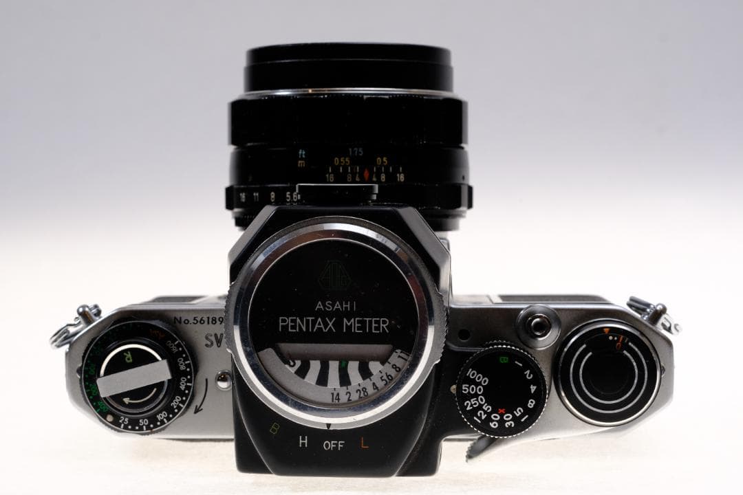 露出計完動 Pentax SV+50mm f1.4モルト交換済デジタル実写比較有