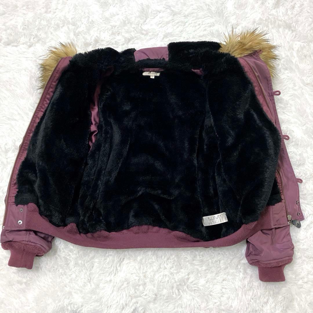 MOUSSY N-2B　ボンバージャケット　パープル　archive ファー