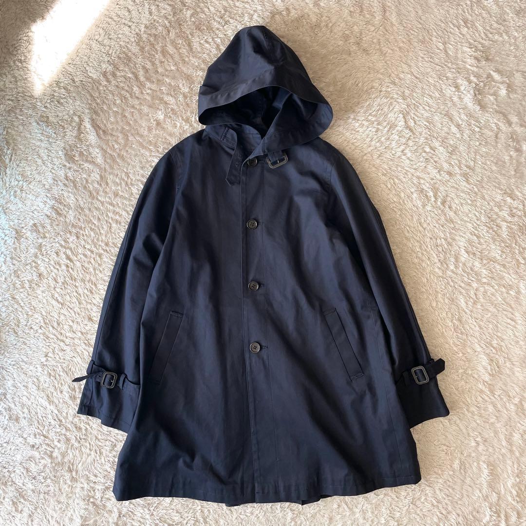 極美品 DEUXIEME CLASSE ハーフコート F ネイビー
