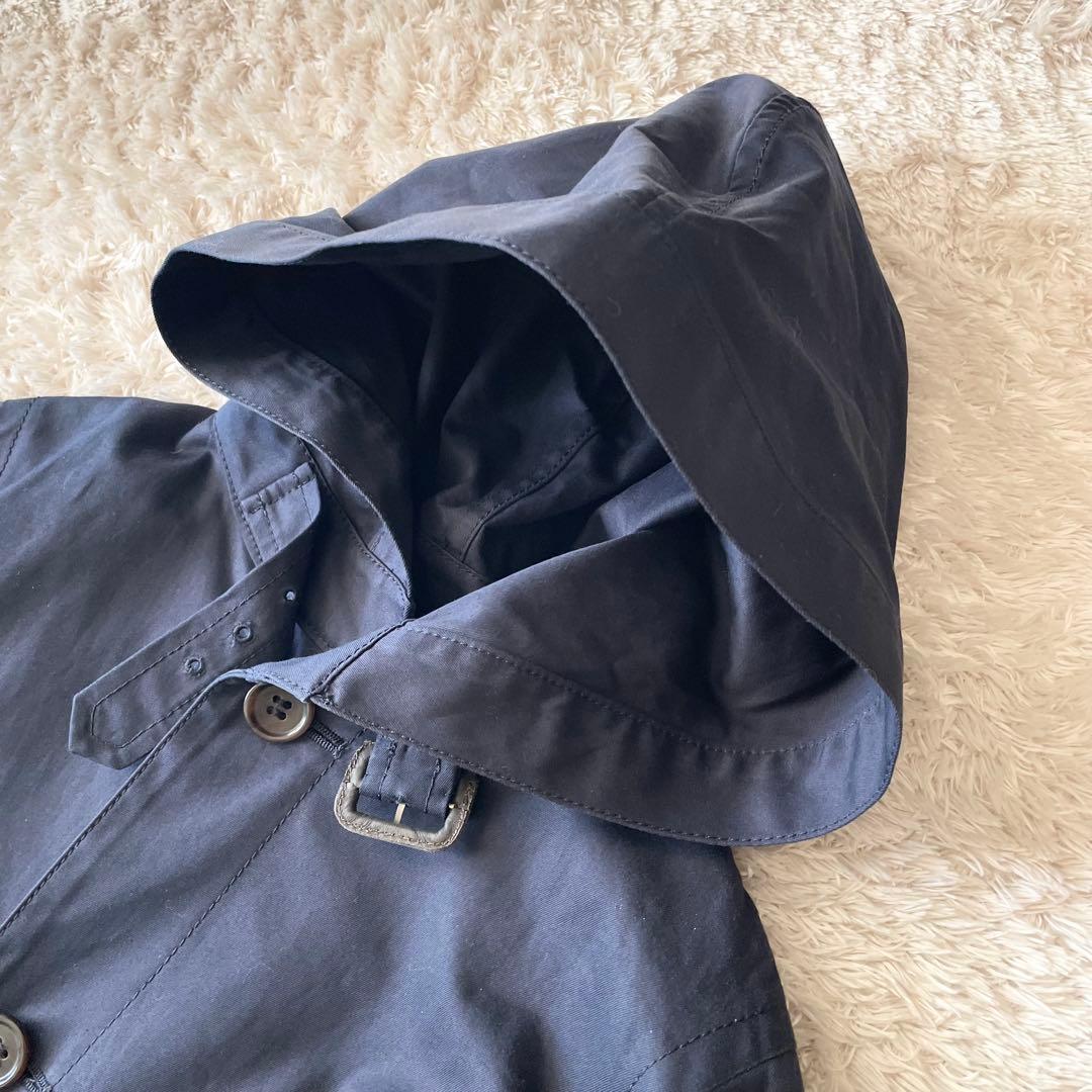 極美品 DEUXIEME CLASSE ハーフコート F ネイビー