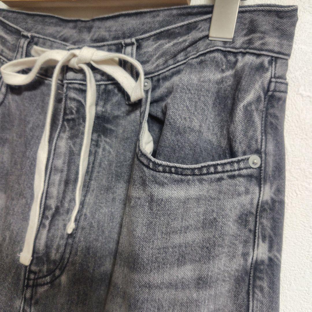 Whim Gazette ウィムガゼット　ドロストデニムパンツ　34 グレー