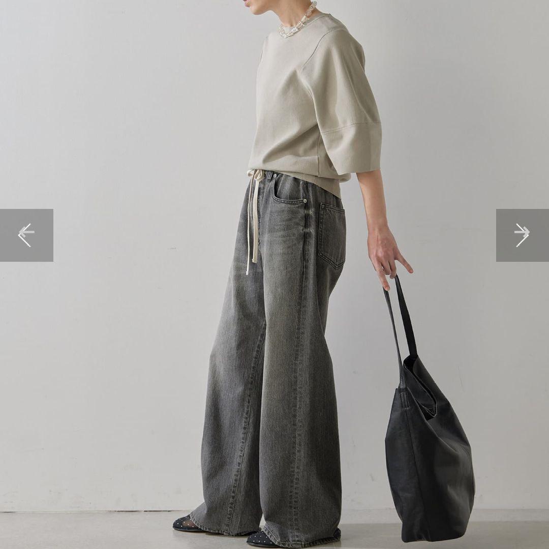 Whim Gazette ウィムガゼット　ドロストデニムパンツ　34 グレー