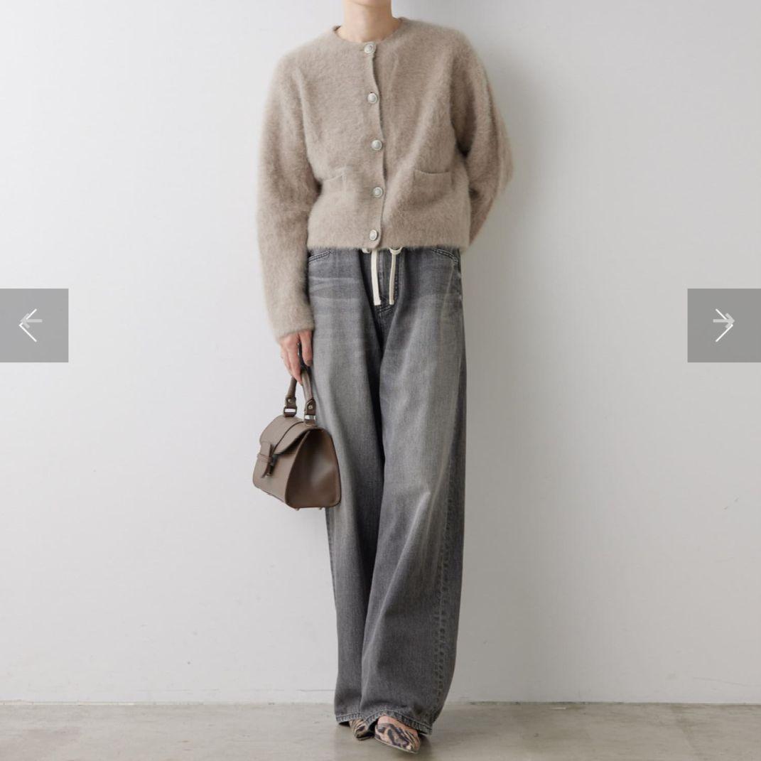 Whim Gazette ウィムガゼット　ドロストデニムパンツ　34 グレー