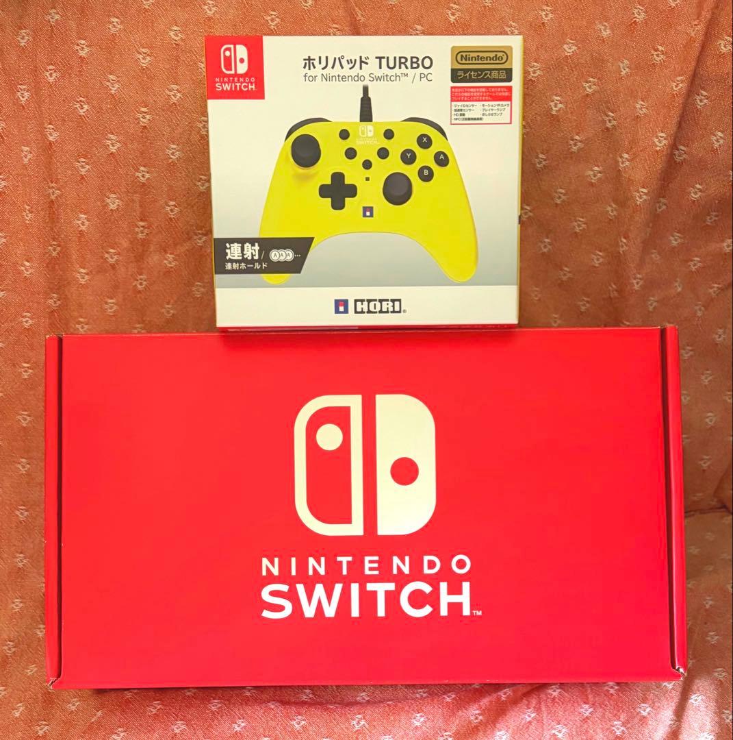 Nintendo Switch 本体 イエロー/ピンク ホリパッド付