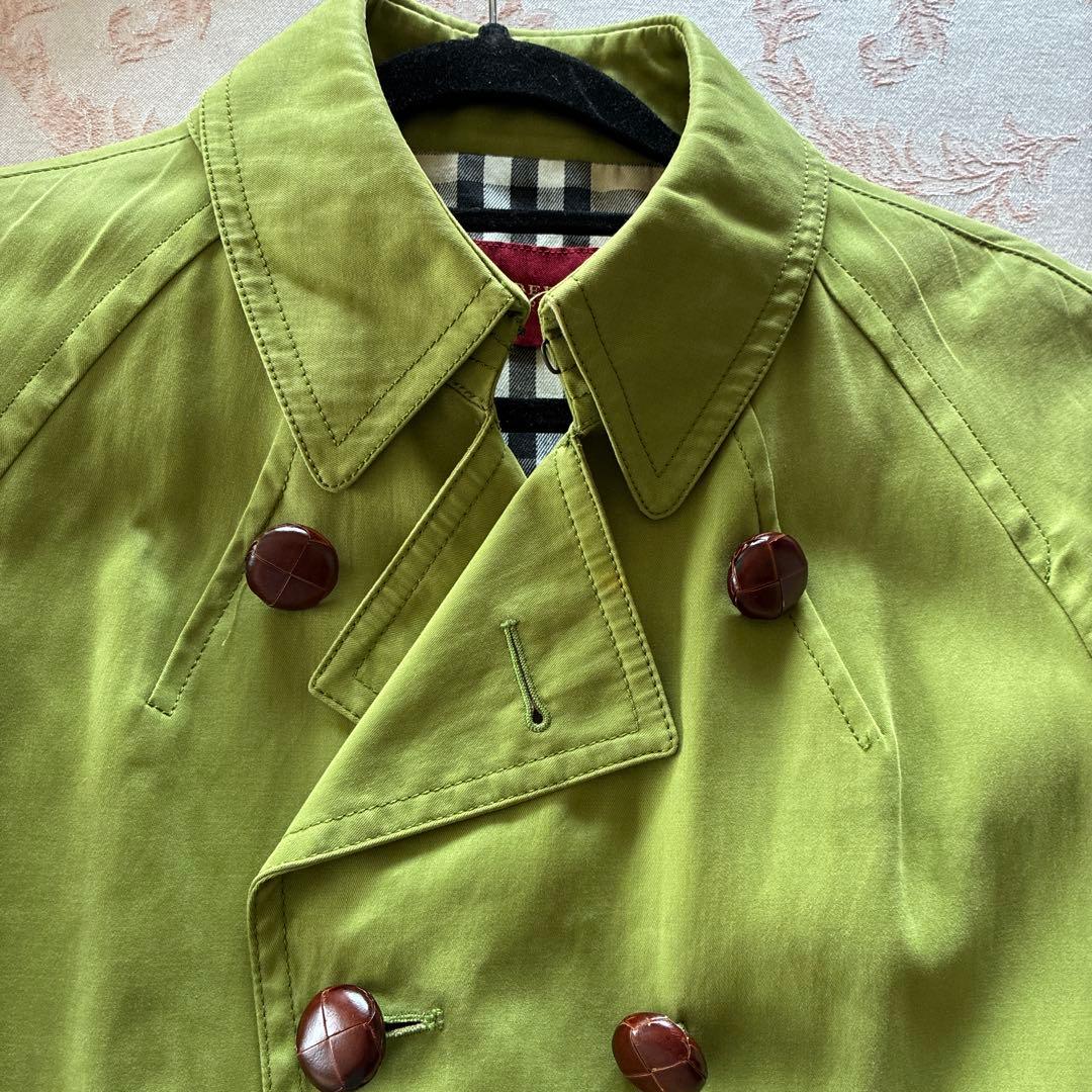 BURBERRY グリーン スプリングトレンチコート