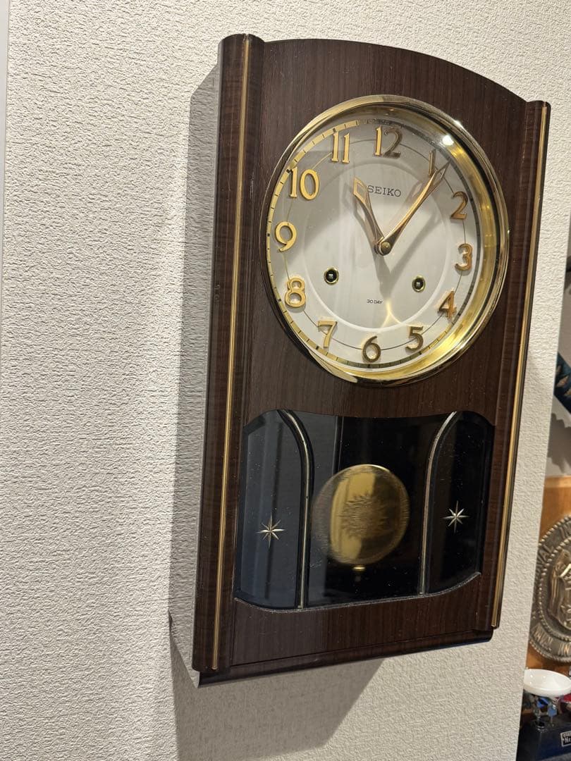 SEIKO 30日巻　ゼンマイ時計　機械時計　箱時計　4P404 ジャンク品