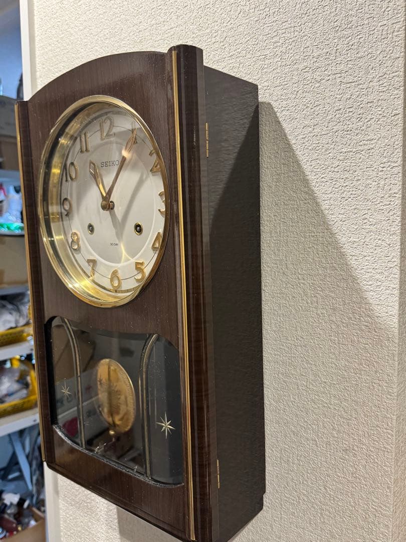 SEIKO 30日巻　ゼンマイ時計　機械時計　箱時計　4P404 ジャンク品