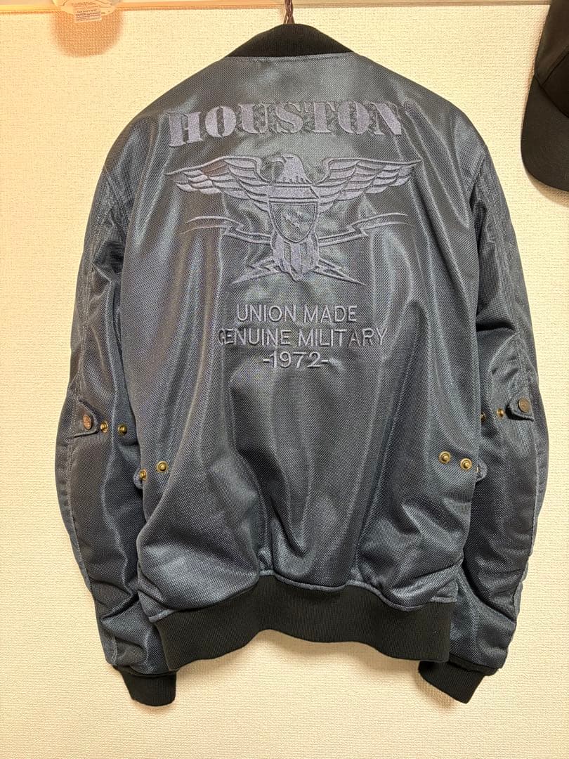 HOUSTON MA-1 Lサイズ　バイク用プロテクター入り