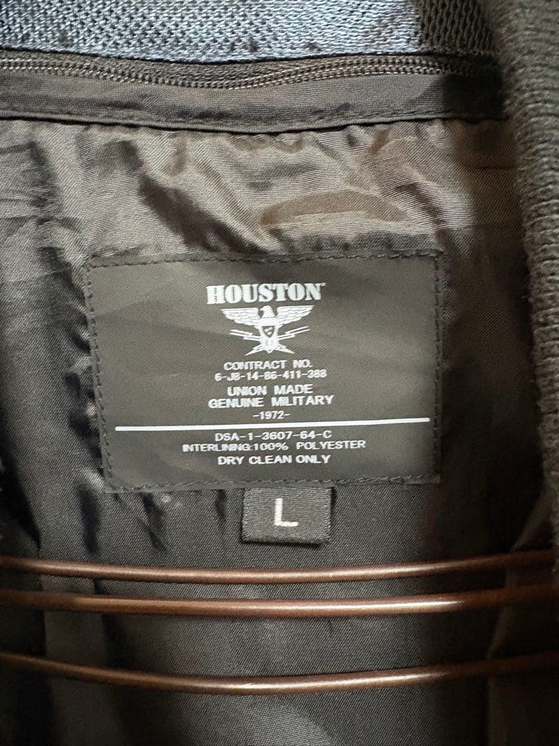 HOUSTON MA-1 Lサイズ　バイク用プロテクター入り