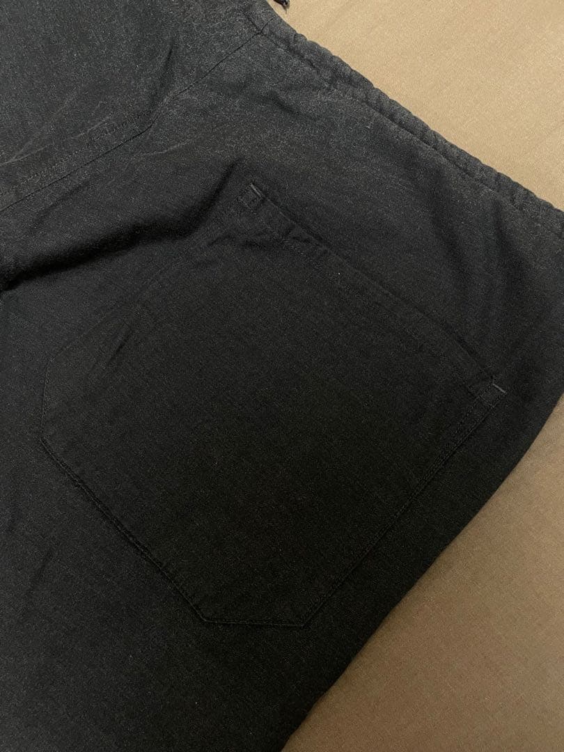 comoli コットンネル テーパード パンツ コモリ チャコール