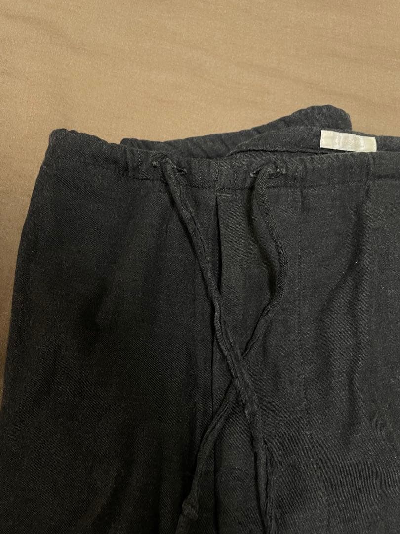 comoli コットンネル テーパード パンツ コモリ チャコール