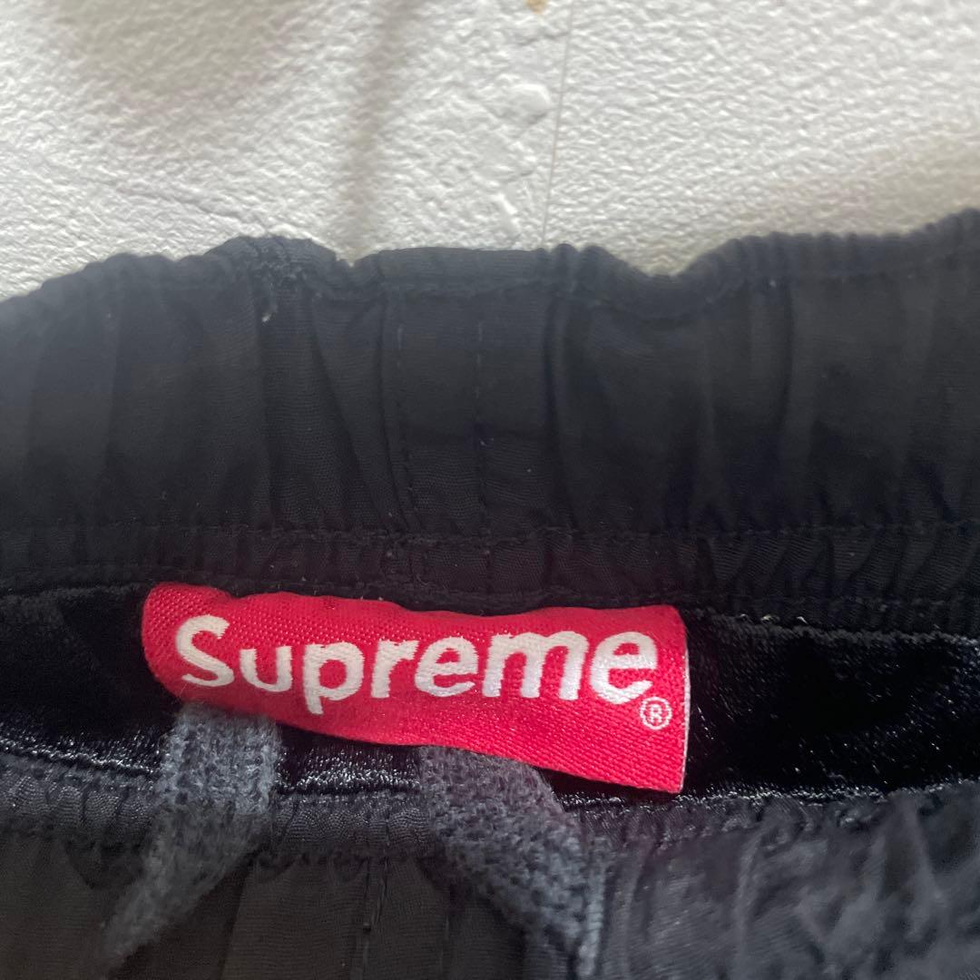 SUPREME ブラック ロゴパンツ