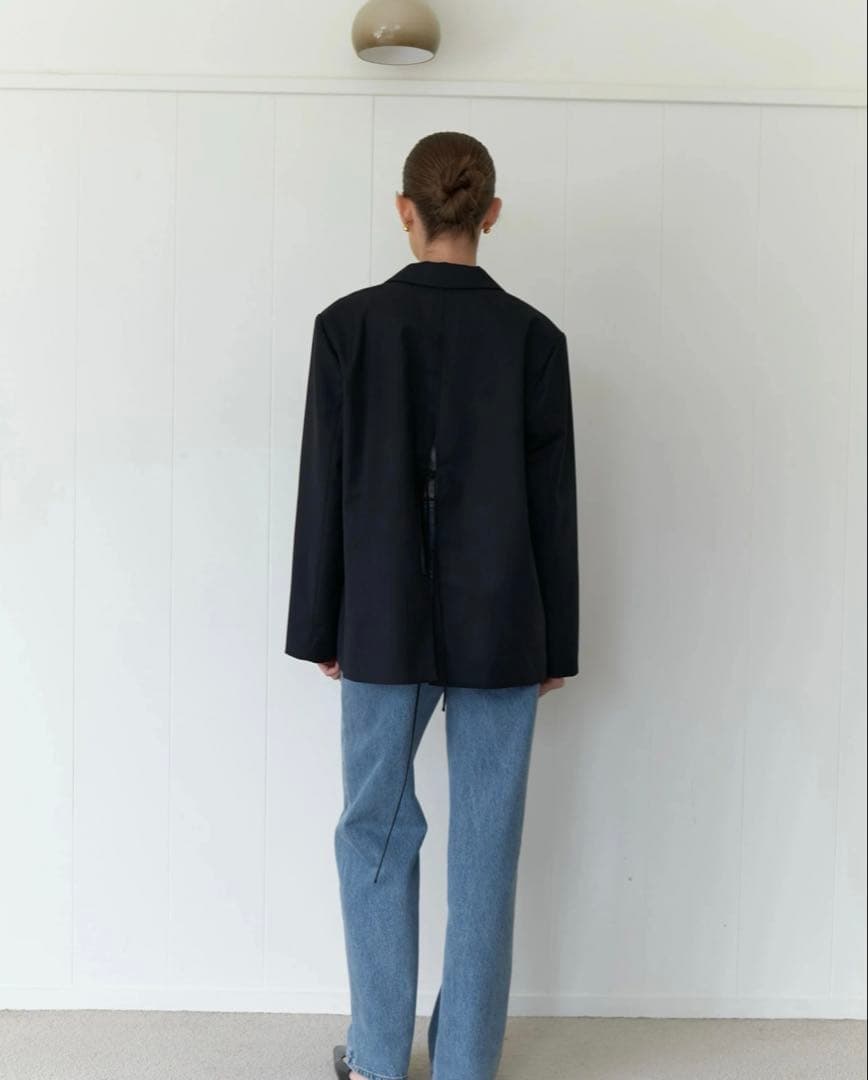 Na.e Stripe Over Jacket Navy ナエ ジャケット