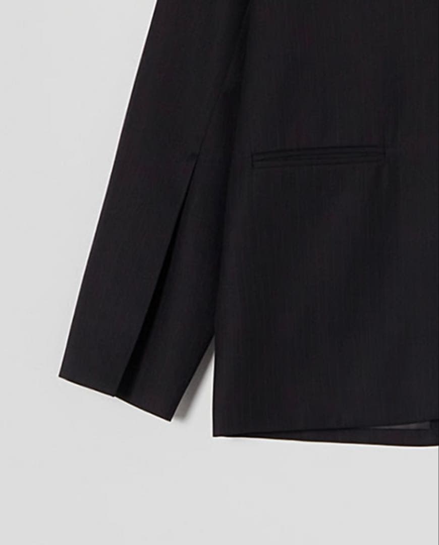 Na.e Stripe Over Jacket Navy ナエ ジャケット