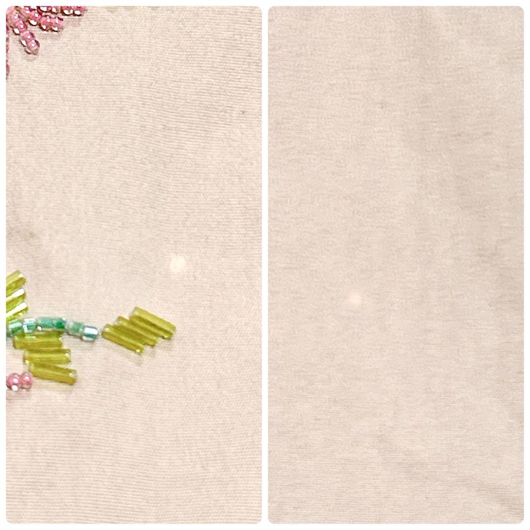 VIVIENNE TAM 刺繍＆ビーズ ロングスカート ベージュ チャイナモダン