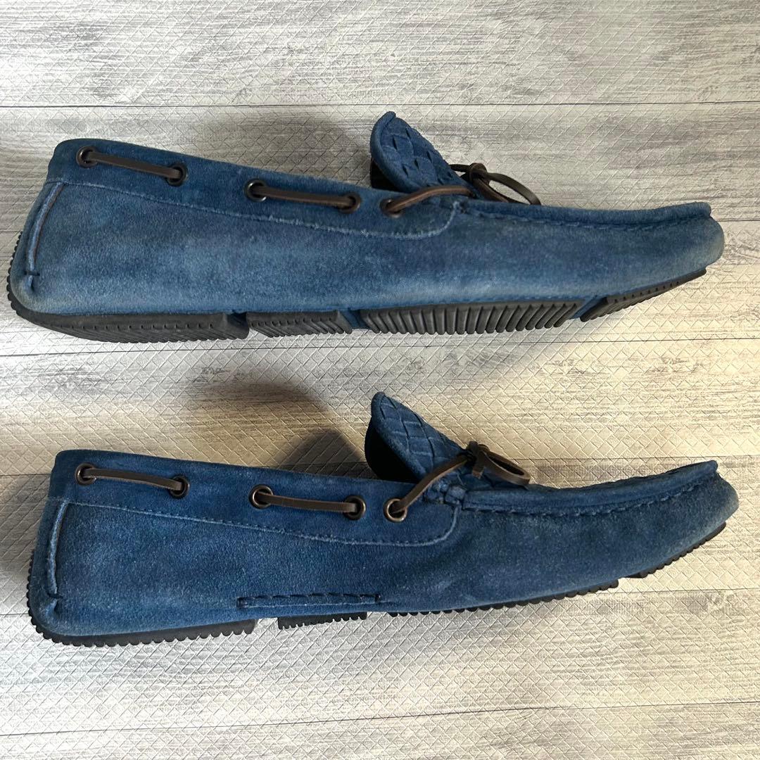 BOTTEGA VENETA ボッテガ ドライビングシューズ スエード ブルー