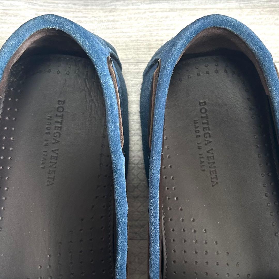 BOTTEGA VENETA ボッテガ ドライビングシューズ スエード ブルー
