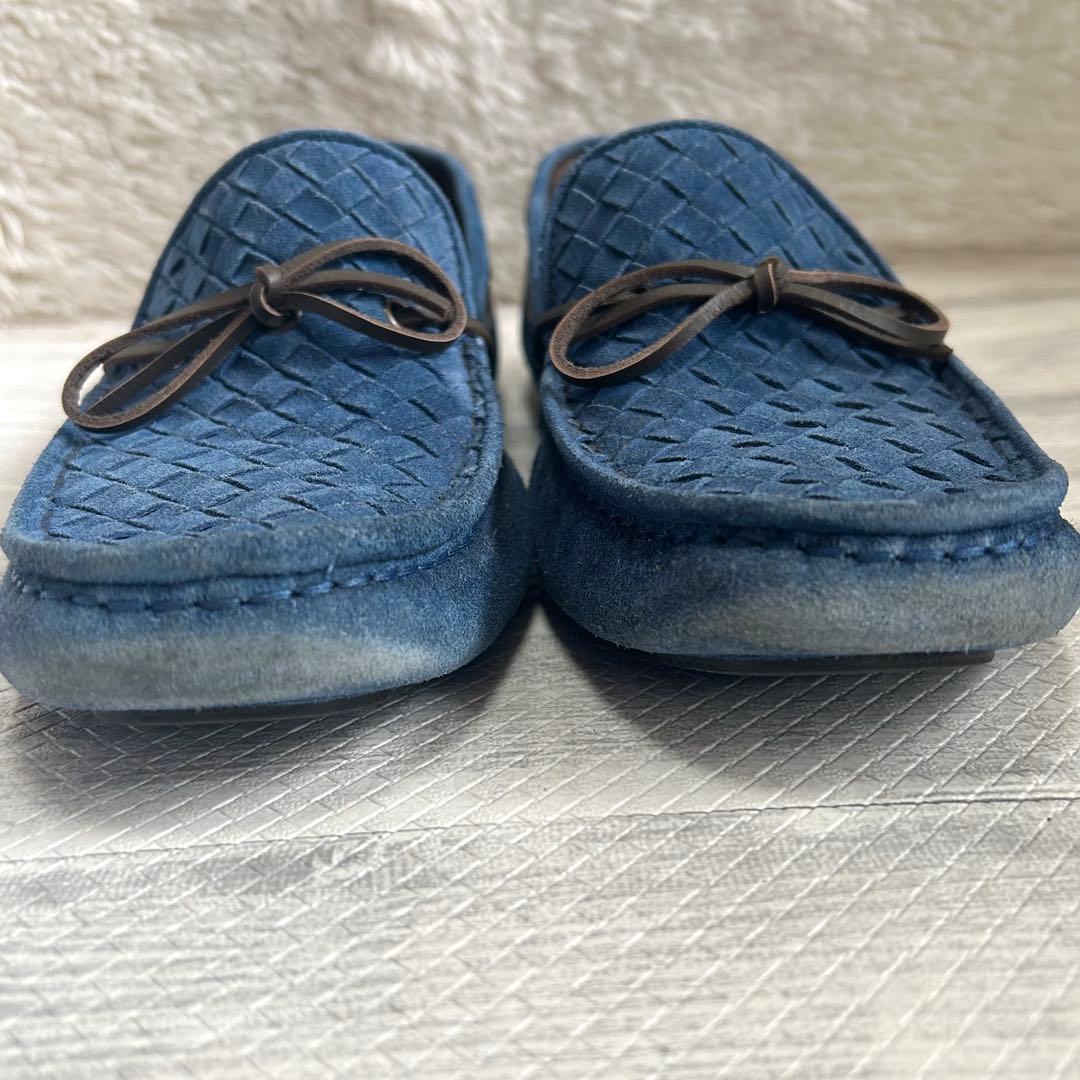 BOTTEGA VENETA ボッテガ ドライビングシューズ スエード ブルー